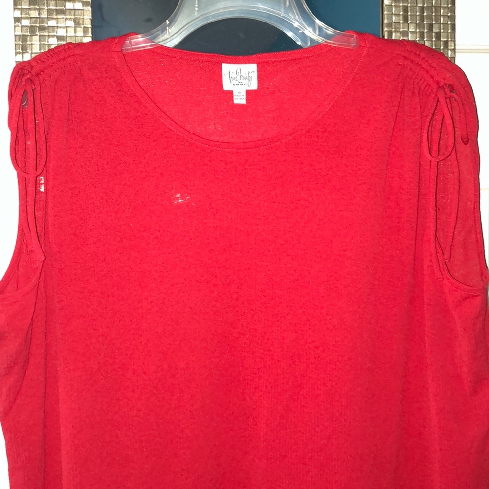 True Beauty be Emme Red Tank, Plus Size 0